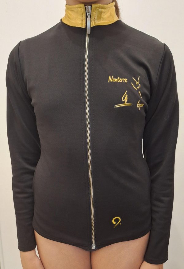 Veste de compétition noire et or